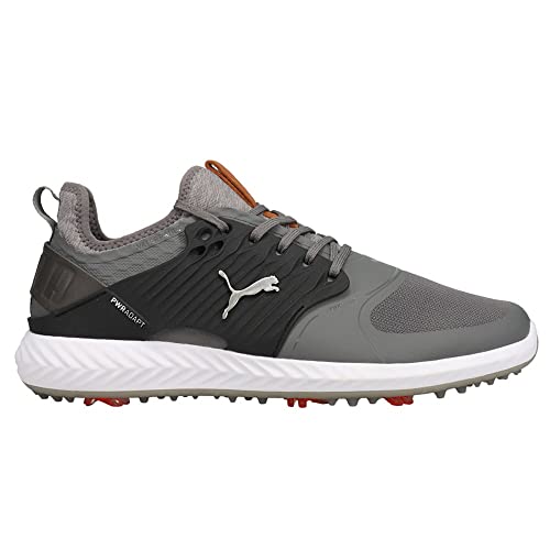 PUMA GOLF mens Ignite Pwradapt Caged Golf Shoe, Quiet Shade-bronze-puma Black, 7 US