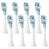 8er MERUYOO Ersatzbürsten für Philips Sonicare Elektrische Zahnbürste, Elektrischer Bürstenkopf Kompatibel mit Sonicare zahnbürstenkopf, zahnbürstenaufsatz weich