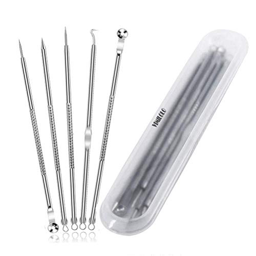 Blackhead Remover Tools,VIMILOLO Pimple Blemish Comedone Acne Extractor Remover Tool Stainless Steel Pimple Tweezers
