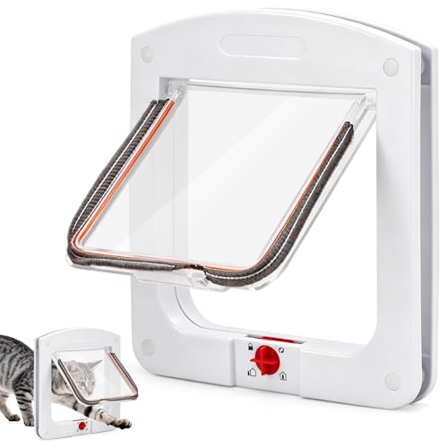 Chatiere pour Chat Chattiere Porte pour Chat Automatique avec 1 Tournevis Chatière Isolante Trappe Chats 24 x 20 x 3 cm Chatière à Chats Chatiere pour Chien...