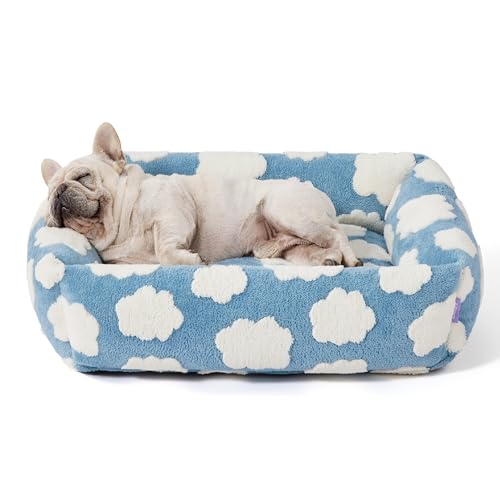 LE SURE Cute Dog Bed for Medium Dogs - Washable Pet Beds,Cozy Rectangle Orthopedic Sofa with...