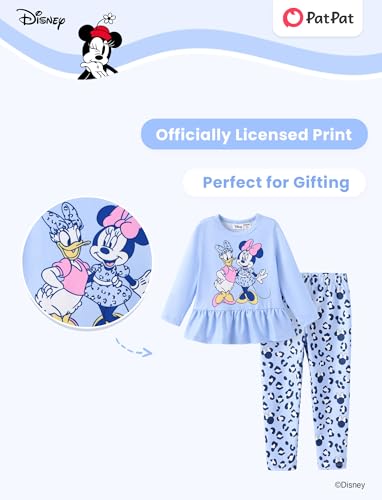 Image of Disney Minnie Mouse Frozen Princess Marvel Toddler Girls Clothes Long Sleeve Sweatshirt + Leggings 2pcs Outfits Set 2-6Y