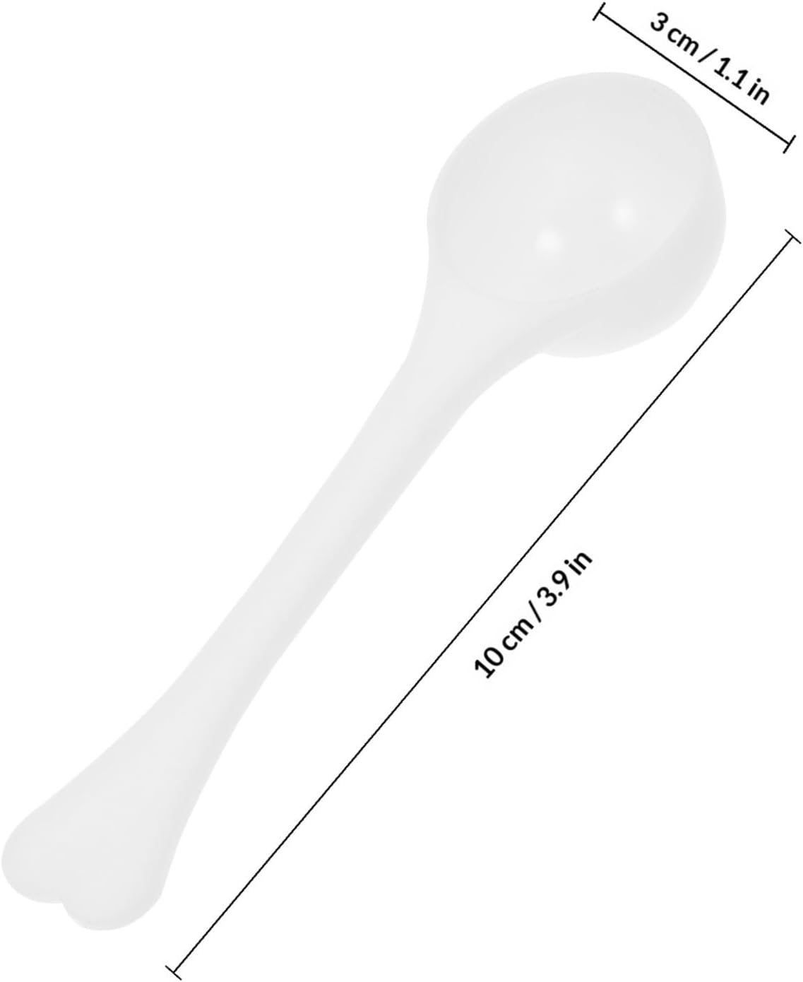 100pcs Plastic Measuring Micro Scoops for Labs, Small 3g Tiny Powder Spoons with Shovel Shape, Lightweight Mini Spoons for Kitchens and School Use