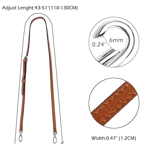 Image of LIVE UP Full Grain Purse Strap Genuine Leather Replacement for Cross Body Bag Handbags