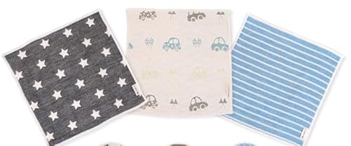 maison.c ミニタオル3枚セット Aセット ガーゼ ハンドタオル 保育園 幼稚園 日本製 入園 入学 卒園 卒業 通園グッズ