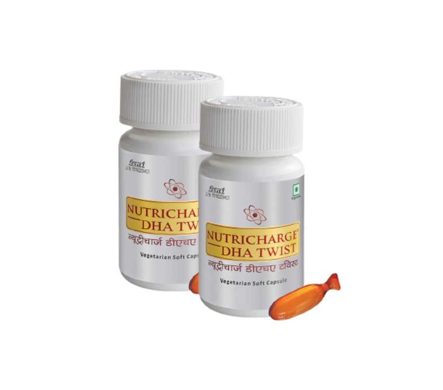 Nutricharge DHA Twist Plant Based DHA For Kids (Pack Of 2)