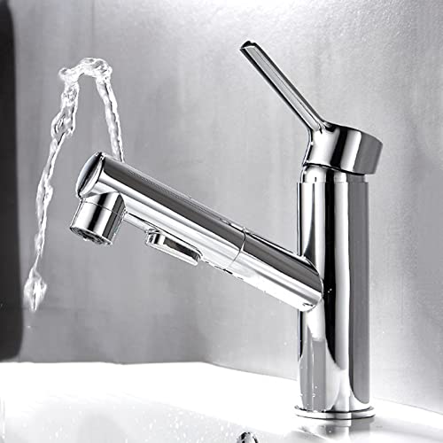 Robinet de lavabo de salle de bain résistant au calcaire avec jet 3 modes
