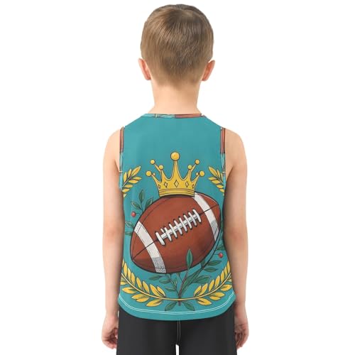 Boys' Tank Top Shirt Football Leaf Crow Sleeveless T-Shirts3