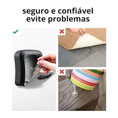 Cofre Caixa Guarda Chave Com Senha Segredo Parede Airbnb Top