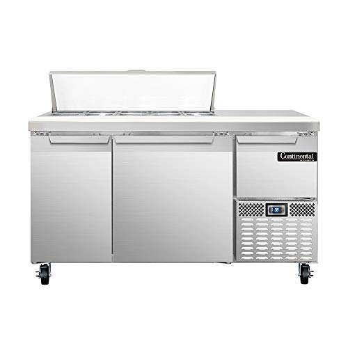 Continental Refrigerator CRA60-10 Refrigerated Base Sandwich Unit, 60" W, With 10 Pan Openings