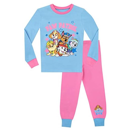 Paw Patrol Pijamas para Niñas Chase Marshall Skye Everest Ajuste Ceñido Multicolor 3-4 años