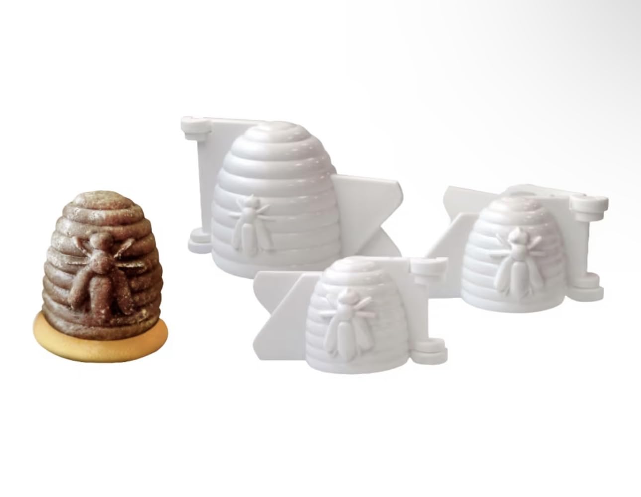 REDLEV Beehive Cookie Molds - Set of 3 Plastic Cookie Cutters - Non-Baked Czech Traditional Cookies
