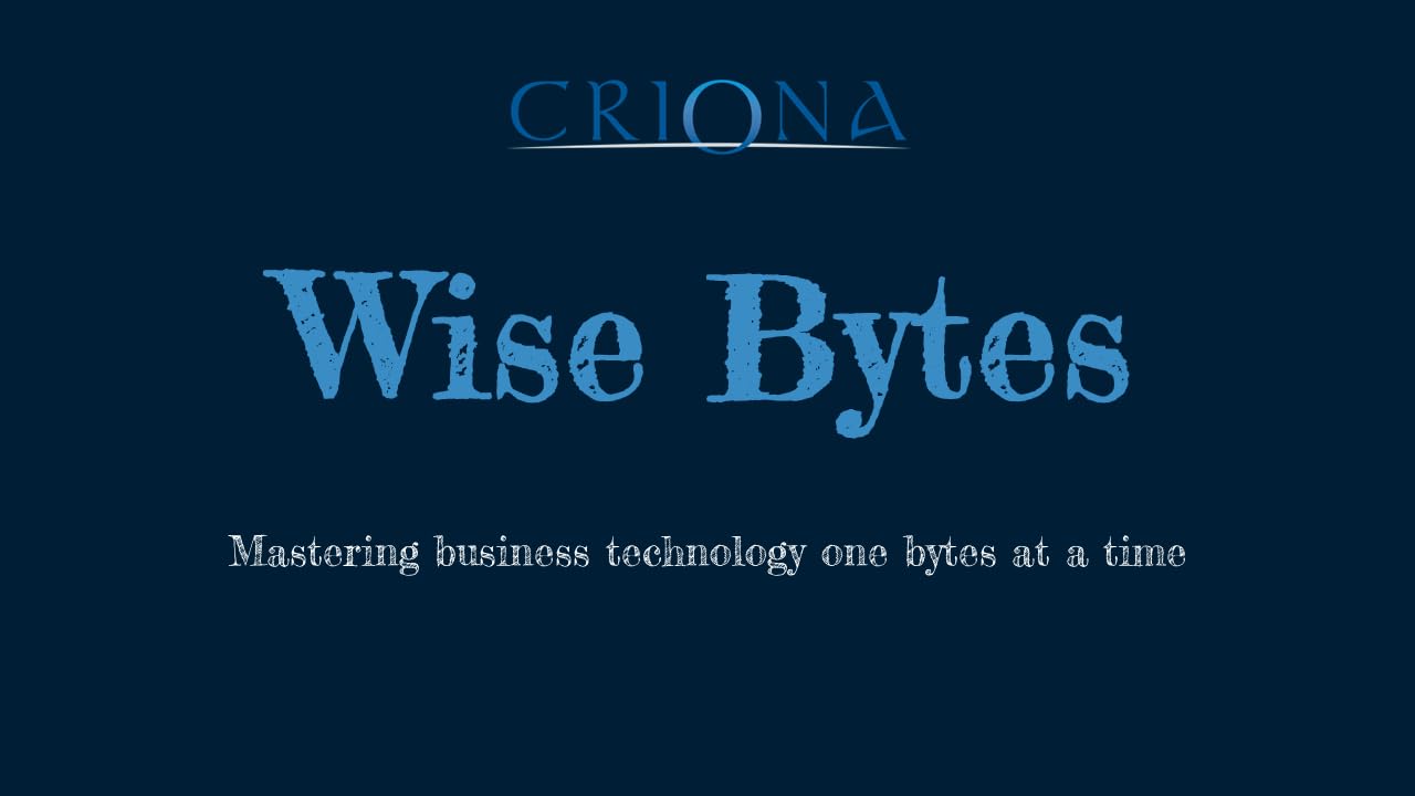 Wise Bytes With Criona