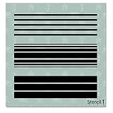 Stencil1 Various Stripes Stencil 5.75' x 6' Geometric Pattern Lines