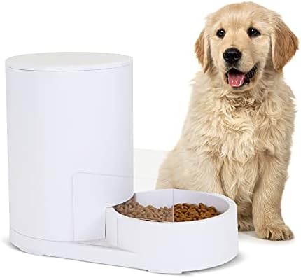 RIZZARI Automatic Dog and Cat Feeder with Baffle,Pet Food Dispenser for Small Medium Dogs,Gravity Food Feeder 3.5L Cat Feeding Bowl,Pet Supplies