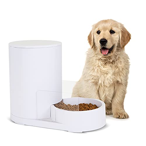 RIZZARI Automatic Dog and Cat Feeder with Baffle,Pet Food Dispenser for Small Medium Dogs,Gravity Food Feeder 3.5L Cat Feeding Bowl,Pet Supplies