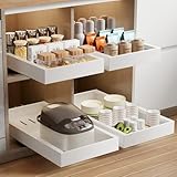 MUSTORN 2 Pack Pull Out Cabinet Organizer, 21.8