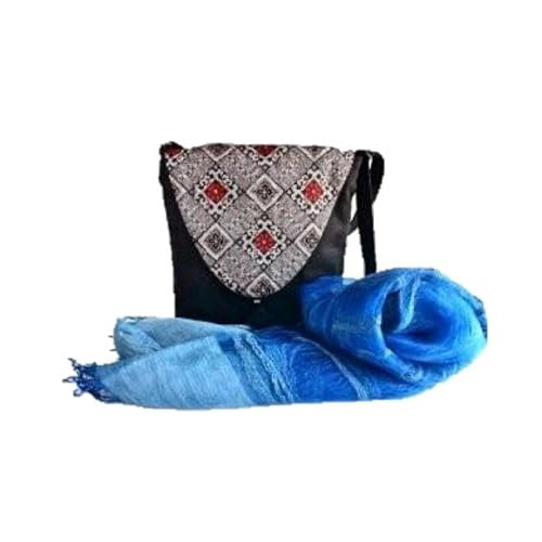 大島紬 ポシェットバッグ・ストール 2点セット