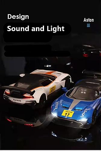 Image of 1:22 for Aston Martin GT Alloy Diecasts & Toy Vehicles Metal Toy Car Model Sound and Light Pull Back Collection Kids Toy