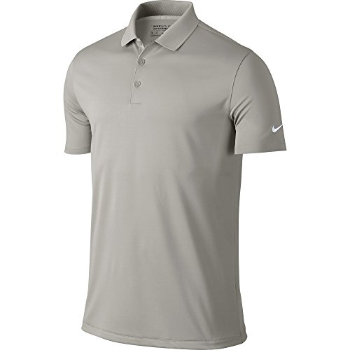 NIKE Men's Dry Victory Polo, Pewter Grey/White, Medium