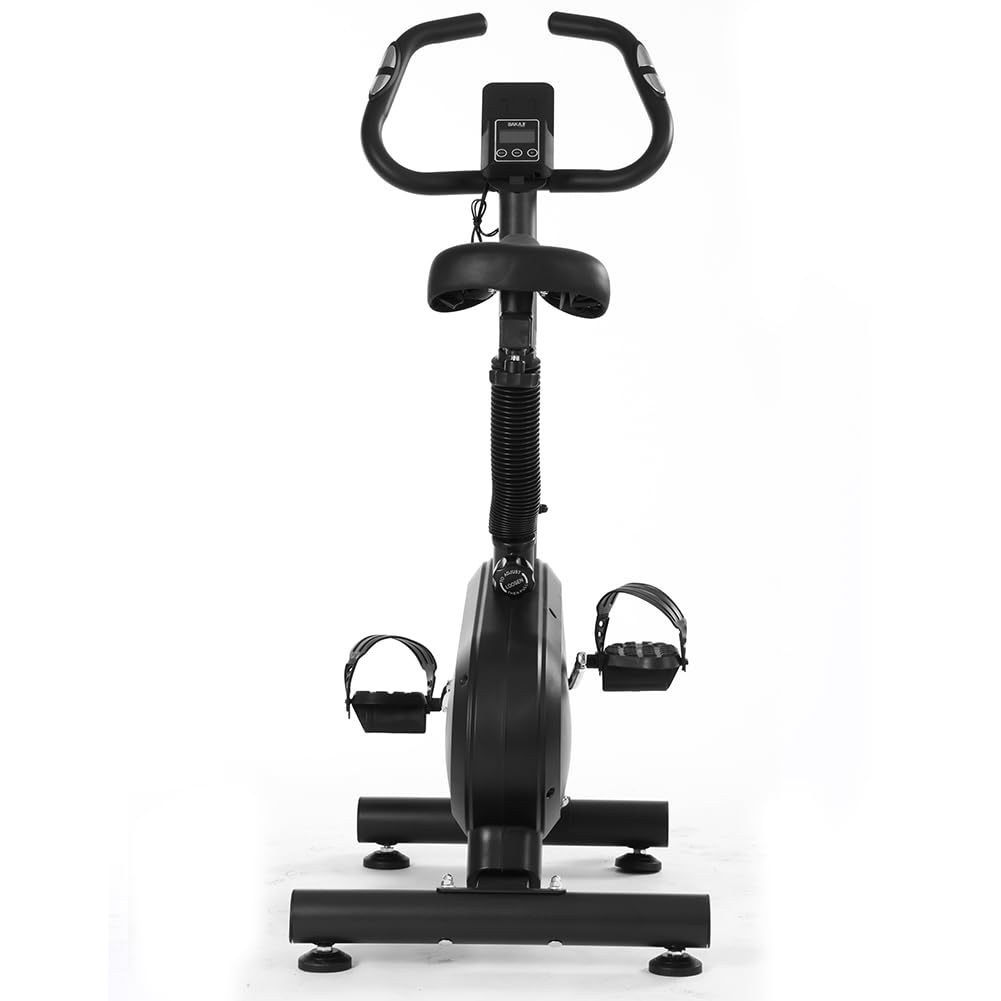 BAKAJI Cyclette da Casa con Display LCD e 8 Livelli di Resistenza, Spinning Bike Fitness per Allenamento Cardio, Gambe, Pancia, Fianchi con Sediolino Imbottito Regolabile