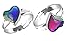 Acchen Mood Ring Heart Shaped Changing Color Emotion Feeling Finger Ring 2 Pcs with Box