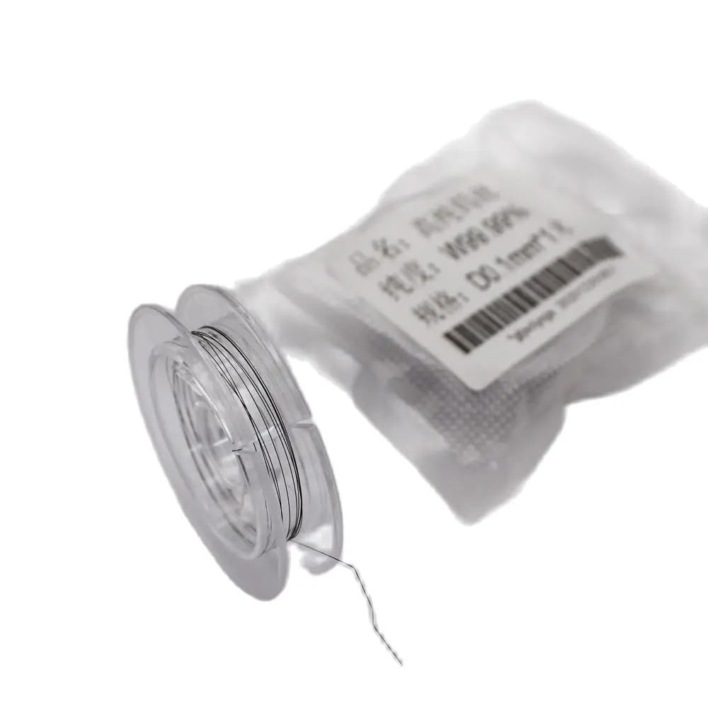 Fils de tungstène haute pureté 0.02mm 0.03mm 0.04mm 0.05mm 0.06mm 0.08mm 0.1mm 0.2mm 0.3mm 0.4mm 0.5mm 0.6mm 0.8mm 1mm(0.04mm x 1m 1pc)