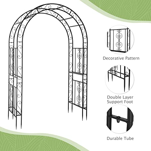 Outvita OV-001 7Ft Garden Arch Arbor, Heavy Duty Metal Arbour Archway thumb #4