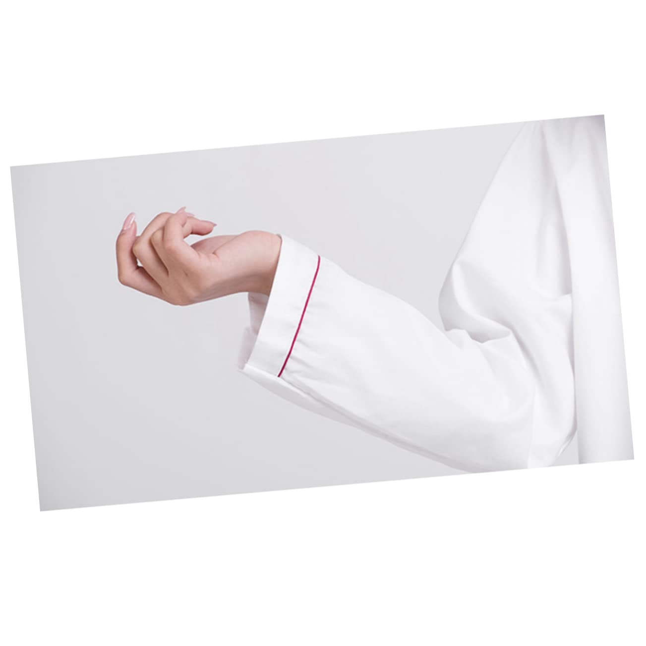 PACKOVE Sleeve Chef Coat for Men Women -splash Work Uniform for Restaurant Hotel Outdoor Barbecue Breathable Oil Red Embossed Chef Jacket Xl