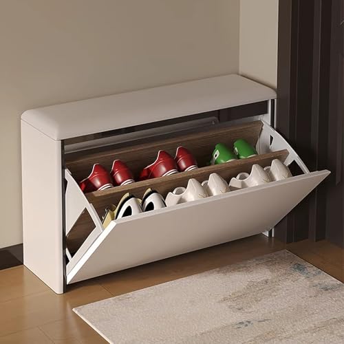 Banc à chaussures d'entrée avec coussin pour gagner de la place