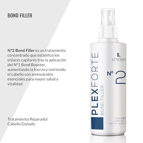 LENDAN - Tratamiento Reparador Cabello Dañado - Plex Forte Nº2 Bond Filler - 200 ml - Fortalece el Cabello - Nutre y Repara el Pelo Dañado - Preserva el Color - Protector Térmico - imagen 2
