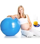 Minmex Anti-Burst Exercise Ball,Yoga Ball Chair with Pump Device,Non-Slip Matte Pilates Ball,Bala...