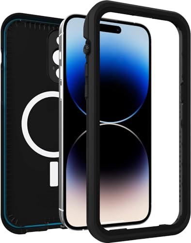 Image of OtterBox Fre Case for iPhone 14 Pro Max for MagSafe, Waterproof (IP68), Shockproof, Dirtproof, Sleek and Slim Protective Case with Built in Screen Protector, x5 Tested to Military Standard, Black