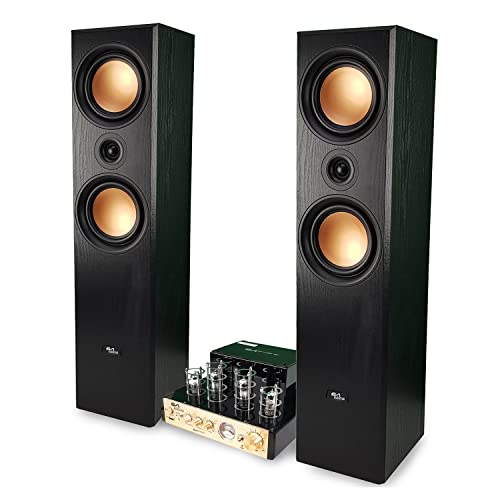 Evidence Acoustics Paire d’enceintes HiFi/Home-Cinéma EA800-PG – 2x500W PMPO, Amplificateur à Tube, EA-50TUBE-BT stéréo Vintage - Les Beatles, Paul McCartney, John Lennon, RIngo Starr, George Harrison Evidence Acoustics Paire d'enceintes HiFi/Home-Cinéma EA800-PG - 2x500W PMPO, Amplificateur à Tube, EA-50TUBE-BT stéréo Vintage