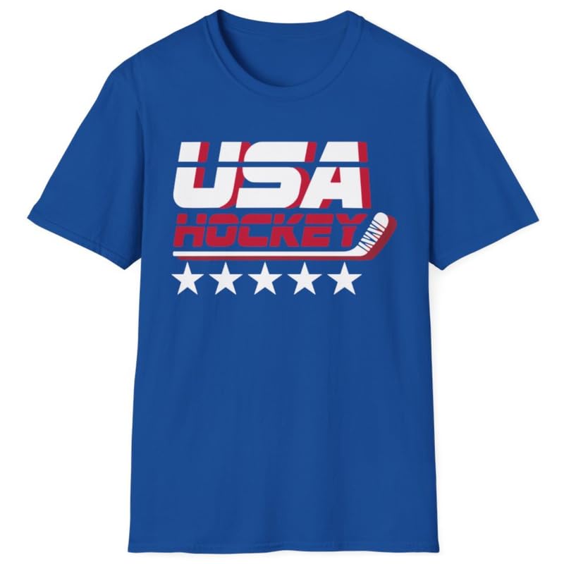 USA 2026 Hockey T-Shirt for Men Team USA Winter Games Apparel (Royal XL)