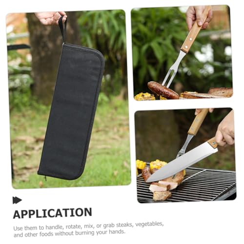 Kit de herramientas para parrilla de acero inoxidable con mango ergonómico miniatura 6