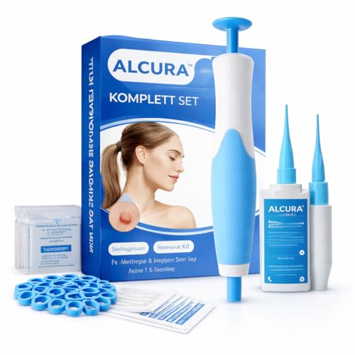 ALCURA Juego completo – eliminar las verrugas y los colgantes de la piel de forma segura y rápida