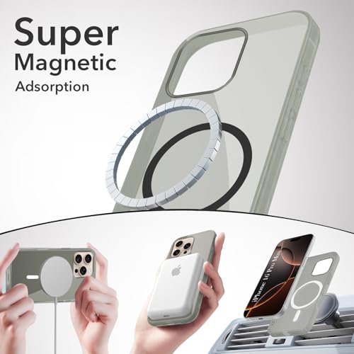Image of Jkobi Lifetime Anti-Yellow MagSafe Compatible Clear Back Cover Case for Apple iPhone 16 Pro Max (Sleek Hard Crystal | Shockproof and Camera Protection)