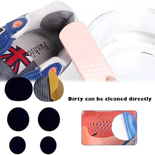 Image of 18 Pcs Self-Adhesive Shoe Repair Patches for Quick Fixing, Shoe Glue Sole Repair, Fabric for Sneakers and Boots(Black White Blue)