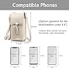Pearl Angeli Weiches Echtes Leder Handy Umhängetasche - Handytasche Geldbörse Damen RFID Schutz kleine Crossbody Tasche (B-Beige) #5