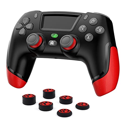 RALAN Controlador inalámbrico compatible con Playstation 4/PS4 Pro/PS4 Slim/PS4, con conector para auriculares (negro) Cover