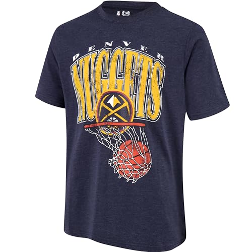 Ultra Game Mens NBA Official Hoops Short Sleeve T-Shirt Denver Nuggets Team Color Small