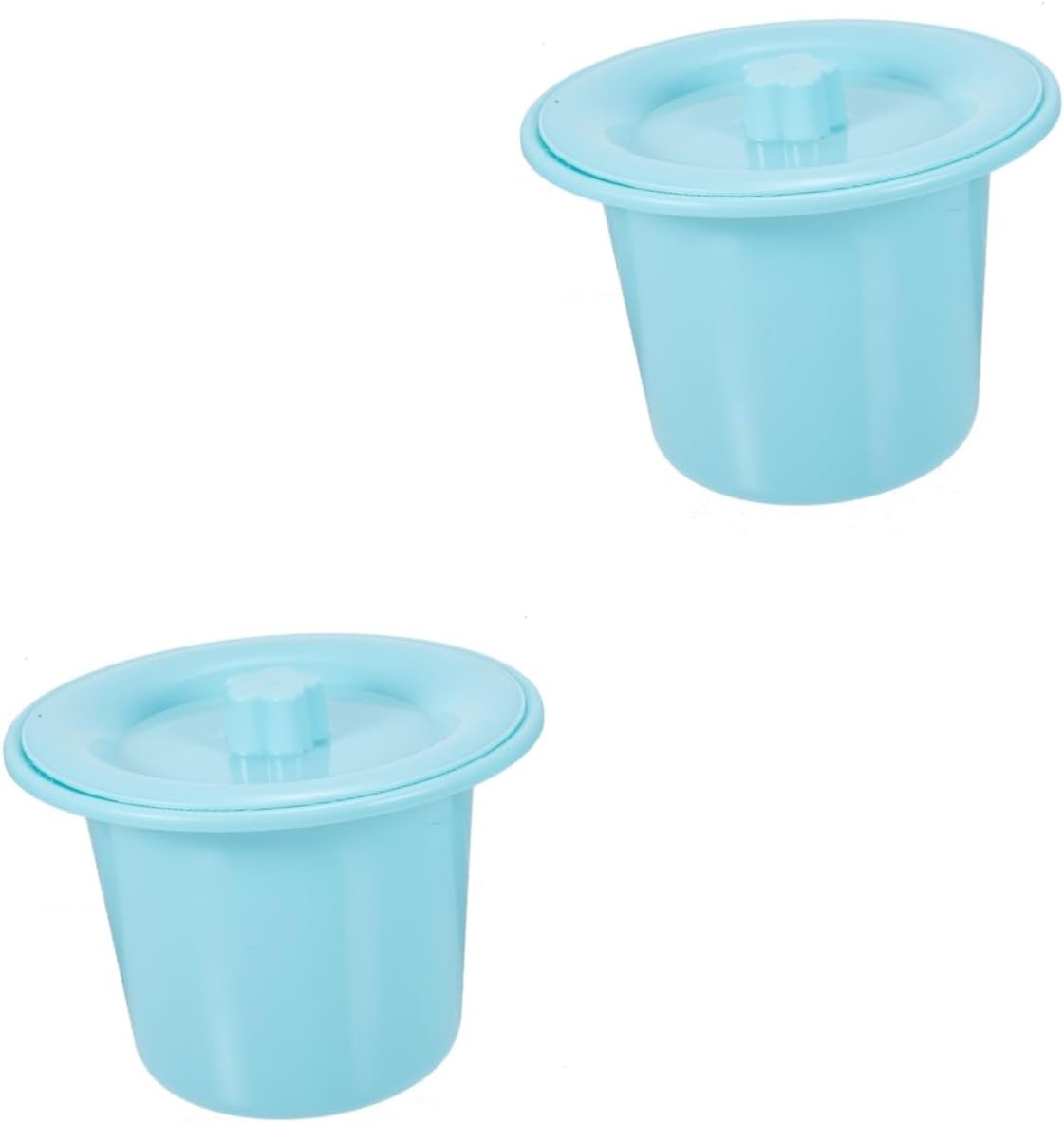 2pcs Portable Chamber Pot for Adults and Boy Girl Covered Urinal for Night Use Lightweight Spittoon Non- Base for Home Travel and Emergencies