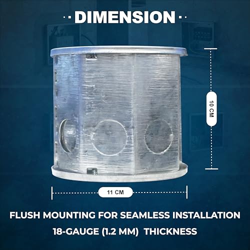 Image of Forus 4-Inch Conceal Box - Flush Mount Electrical Box, Durable GI Metal Concealed Wall & Ceiling Wiring Box, Compact Indoor Electrical Enclosure for Secure Wiring Pack of 1 PC