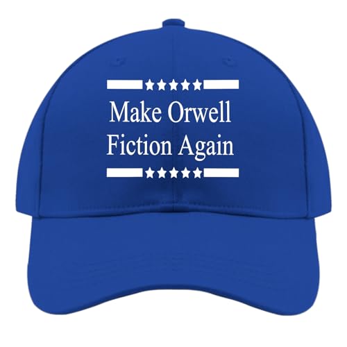 Make Orwelll Fiction Again Hat for Women Humor Tennis Hats Womens Blue Ball Caps Humor Unique