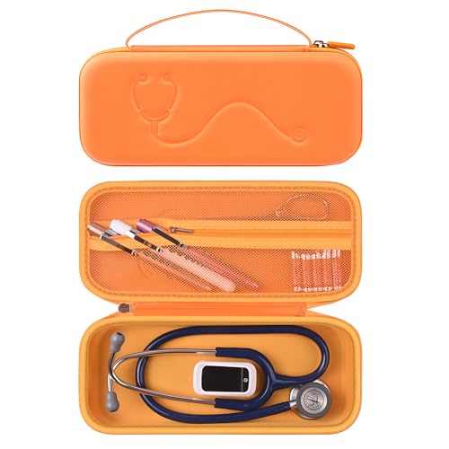 Image of Stethoscope Case for 3M Littmann Classic III & Lightweight II S.E, Orange