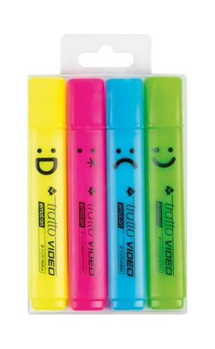 Tratto Emotion vidéo enveloppe 4 surligneurs