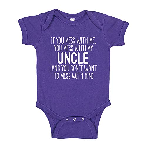 Don't Mess with My Uncle Baby Bodysuit One Piece or Toddler T-Shirt Baby Niece Nephew Gift for Uncle