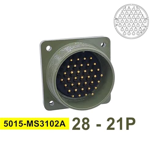 Conector militar MIL-C MS3102A socket 28-21 circular tipo aviación 2
