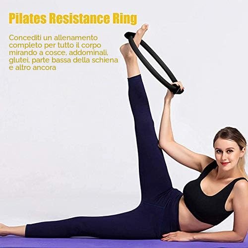Anello da pilates con doppia impugnatura, per esercizi magici e pilates, con doppia impugnatura, per yoga, fitness, per bruciare i grassi sulle braccia e sulle cosce per aumentare la forza, donne e